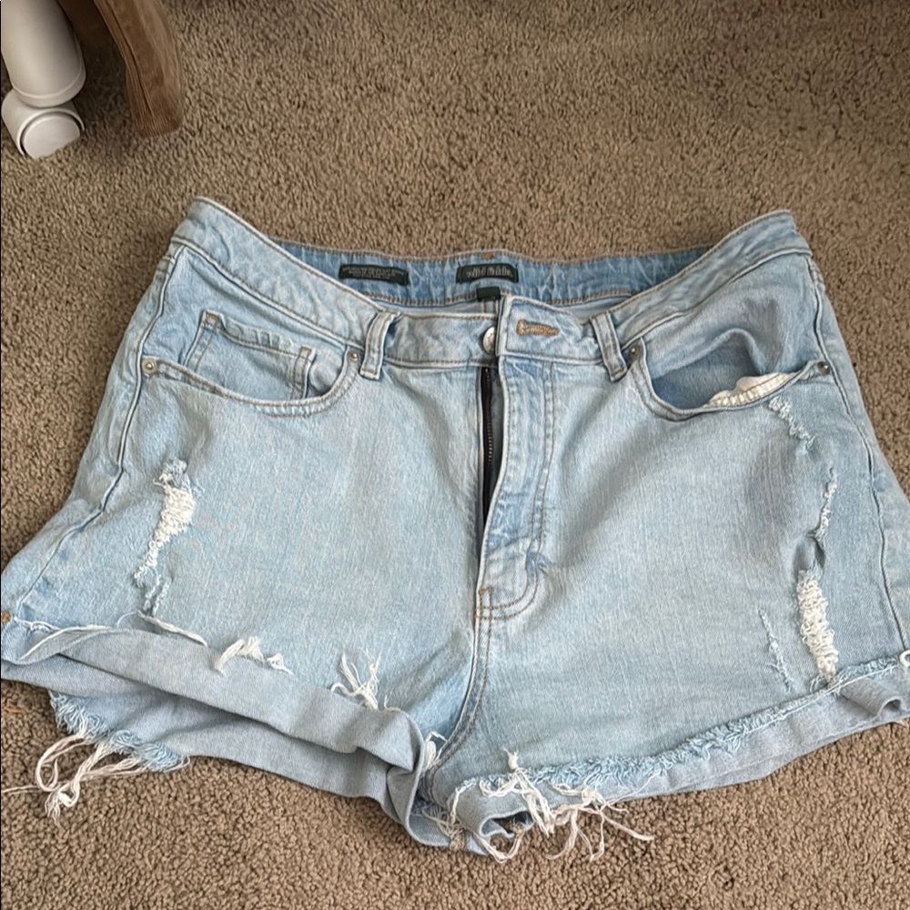 Wild Fable Blue Distressed Jean Shorts